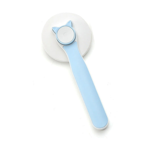 Self-cleaning pet grooming brush with cat and dog