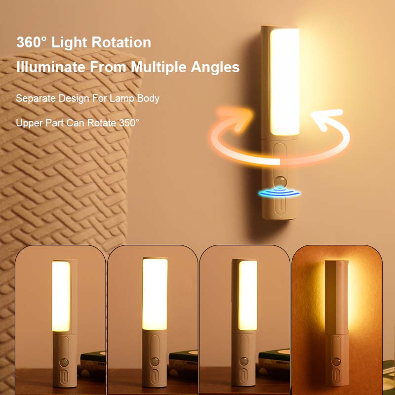 White motion sensor LED light